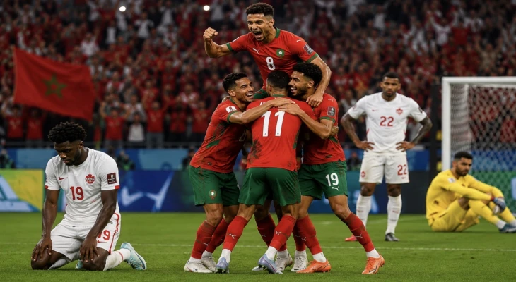 Dans un match passionnant …. le Maroc bat le Canada 3-0 et atteint les quarts de finale de la Coupe du Monde 2026